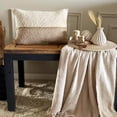 thumbnail image 3 of Beige Decorative Lumbar Pillow Cover 12"x22" | Boho Jute Oblong Cushion Cover Chevron | Braided Pillows Pillowcases for Bedroom, Couch & Sofa, Home Décor - Juteform, 3 of 9