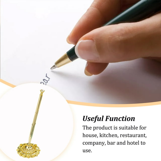 Ballpoint Pens Wedding Decoration Ball Pen Attached To Desk Signature Prop Multicolor Writing Tool for Bank Using Accessory Small Jewel/Gold