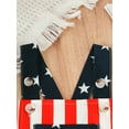 thumbnail image 4 of DcoolMoogl Toddler Baby Girl 4th of July Outfit Stars Stripes Bell Bottoms Pants Overalls Independence Day Suspender Clothes Contrast Color Pantss 18-24 Months, 4 of 7