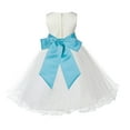 thumbnail image 2 of Ekidsbridal Girl Communion Flower Girl Dress - Satin Ivory Tulle Rattail Edge 829S-A (Size: S-12), 2 of 3