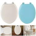 thumbnail image 2 of Siège de Toilette Rond à Fermeture Douce Confortable Housse de Siège de Toilette Siège de Pot Couvercle Doux pour Sièges de Salle de Bain Toilettes Standard Blanc, 2 of 6
