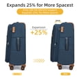 thumbnail image 4 of S-HOME Scuff-Resistant Polyester Luggage Set of 4 Soft-Sided Bags with 360 Degree Spinner Wheels, Safety Lock for Travel, Navy Blue, 4 of 7