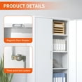 thumbnail image 6 of IKIMI 71" Metal Storage Cabinet with 4 Adjustable Shelves and Lock, Heavy Duty Steel Garage Tool Cabinet for Office, Home, Kitchen, White(H71"*W32"*D16"), 6 of 8