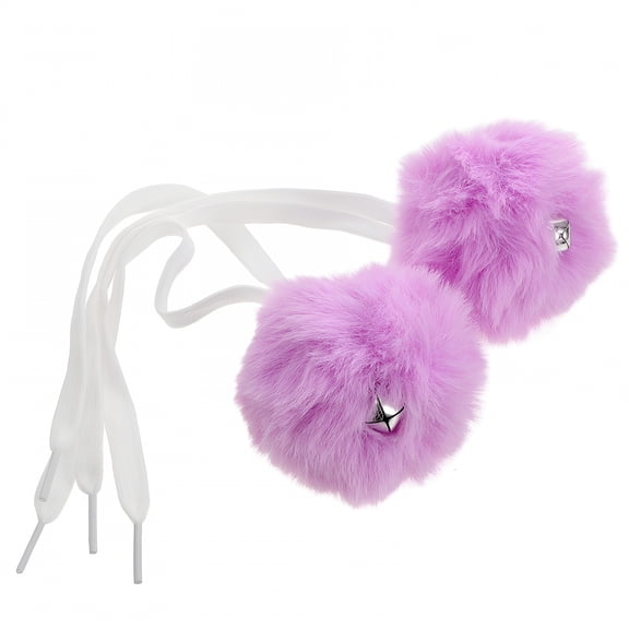BESTSKY 2Pcs Cute Pom Poms with Bells for Roller Skates Colored Pom Poms Decorations Ice Skate Pompom Fluffy Balls Decorative Shoes Pom Poms Accessories