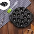 thumbnail image 3 of HGYCPP 15 Holes Takoyaki Pan Cast Iron Material Takoyaki Maker Octopuses Meat Balls Mold Maker Perfect for Family Gatherings, 3 of 8