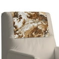 thumbnail image 4 of SCRAWLGOD Marble Print Brown Beige 2 Piece Non Slip Headrest Cover for Furniture Slipcovers,PU Leather Recliner Headrest Protector 17x27in Head Protector Cover for Home Decor, 4 of 7