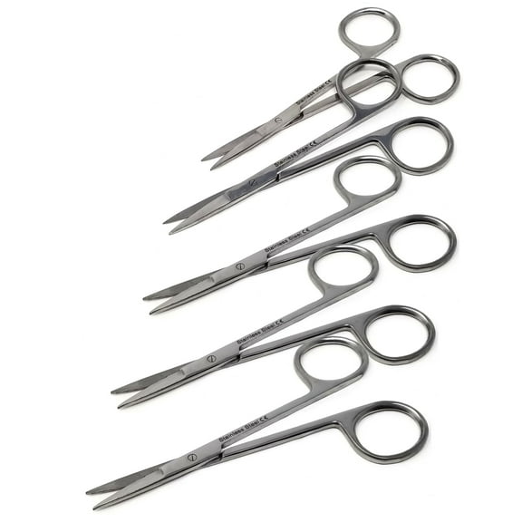 5-Pcs Set, Iris Lab Scissors, 4.5 inch, Straight