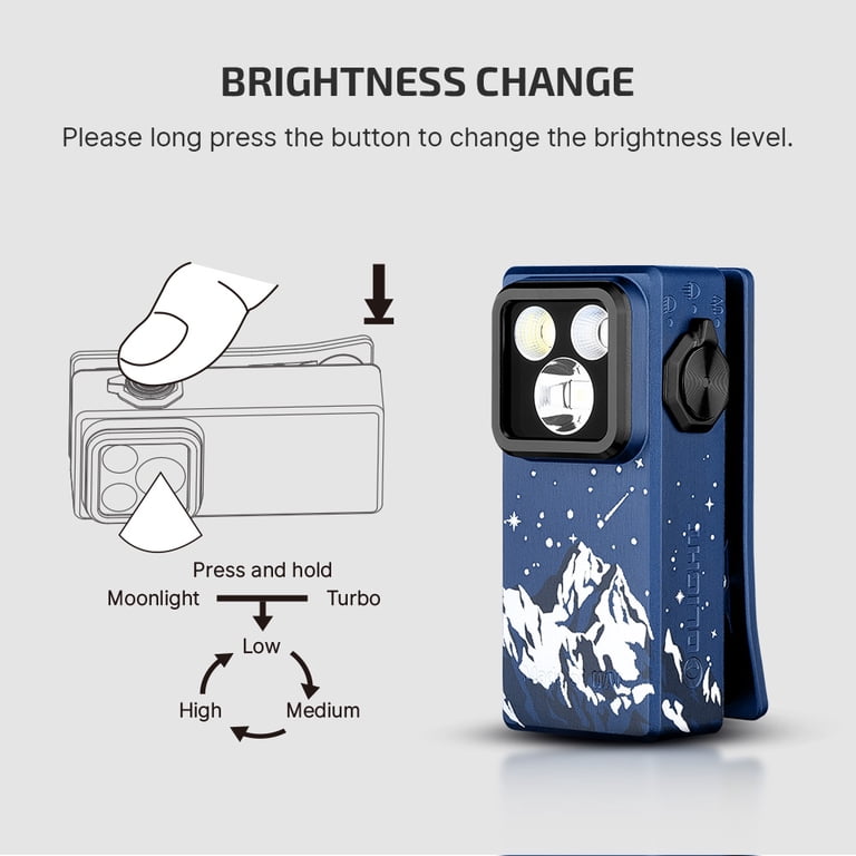 OLIGHT Oclip Ultra EDC Flashlight Clip-on Light, 530 Lumens