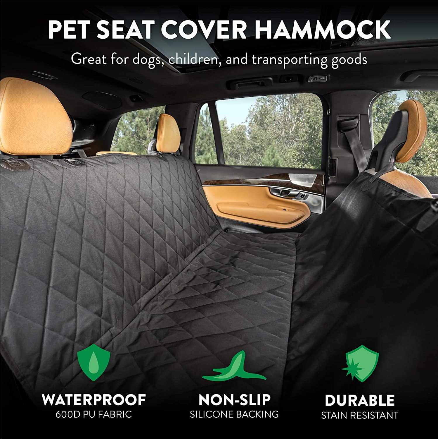Plush paws products top pet car seat cover