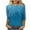 Light Blue Plus Size Blouse for Women_P, variant on CYMMPU Summer Trendy Shirts Round Neck Blouses for Women Dressy Casual Flower Printed T-Shirts Spring Tops 3/4 Sleeve Loose Fit Lightweight Basic Tees Light Blue S