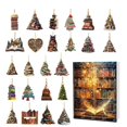 thumbnail image 1 of EZLIFE Calendario de Adviento 2024, 24 días de calendario de Adviento con forma de árbol de Navidad, libros con forma de árbol de Navidad, adornos apilados para ideas de regalos de recuerdo U2E5, 1 of 7