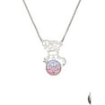 thumbnail image 2 of Delight Jewelry Silvertone Domed Multi Color DH Silvertone Dream Big Pendant Necklace, 25", 2 of 4
