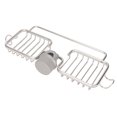 thumbnail image 4 of Faucet Storage Shelf, Aluminum Faucet Hanging Rack Adjustable No Burr Detachable With Towel Rod For Sponge Silver, 4 of 8