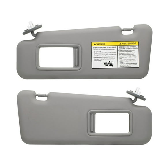 Left & Right Sun Visor For 2008-2013 Toyota Highlander, Driver & Passenger Side Sunvisor Replace 74320-48500-B0 74320-0E050-B0-two pieces-grey
