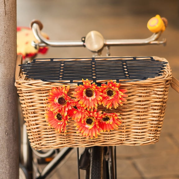 MLINS 3PCS Bike Basket Lid for Girls with Detachable Design Front Basket Cover Protective Lid for Bicycle Accessories