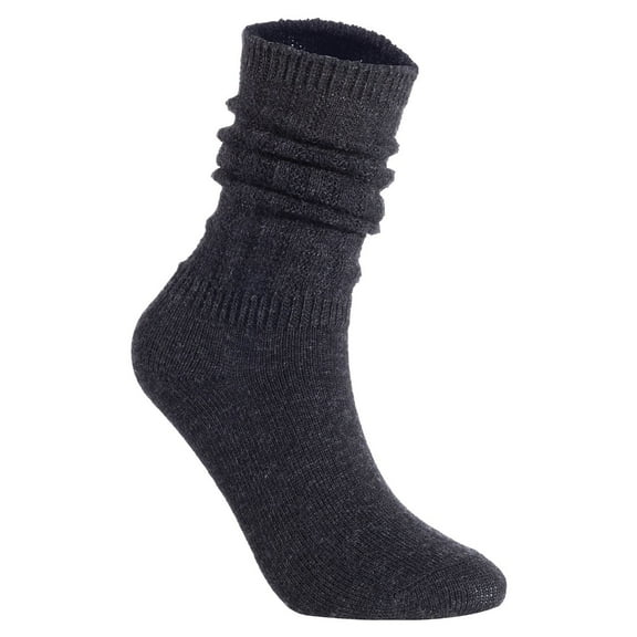 Lian LifeStyle Cute Women's 1 Pair Wool Crew Socks, HR1764, Size 6-9, Color Dark Grey