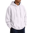 thumbnail image 5 of LNZGNM Mens Hooded Sweatshirts Athletic Work Drop Shoudler Drawstring Hoodies Pullover Sweatshirts Long Sleeve Shirts,White(XXXL), 5 of 6