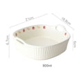 thumbnail image 2 of Home Oven Baking Plate High Temperature Ceramic Cheese Baking Bowl Deepening Large Capacity Dinner Plate, 2 of 4