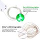 thumbnail image 5 of Paquete de 12 luces de hadas Led verdes, luces de cadena a batería, alambre de plata impermeable de 7 pies 20 Feliz Sencillez, 5 of 5