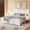 White, variant on Farmhouse King Bed with Barn Door Headboard & Footboard, Solid Pine Construction, Reinforced Frame, 8.1" Under-Bed Storage, No Box Spring Needed, White