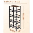 thumbnail image 3 of Mythinglogic 5-Tier Rolling Kitchen Storage Cart with Pull-Out Baskets, Fruit and Vegetable Storage, With wheels, 3 of 7
