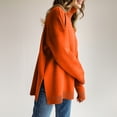thumbnail image 7 of Women's Turtleneck Tunic Sweater, Womens Fall Sweaters, Long Sleeve Side Slit Casual Pullover Top, 7 of 7