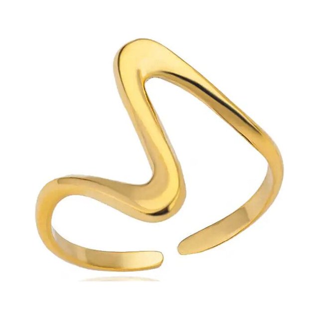 Anillos de cadena retorcida con hebilla OT de acero inoxidable para mujeres y hombres, Color dorado, anillo de boda abierto, joyería estética de lujo, regalos para parejas