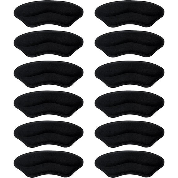 Heel Pads,High Heel Inserts for Women,Heel Cushions for Back of Heel 6 Pairs Heel Grips/Pads for Shoes That are Too Big Heel Inserts for Loose Shoes,Foot Pads for Heel Pain Relief (Black)