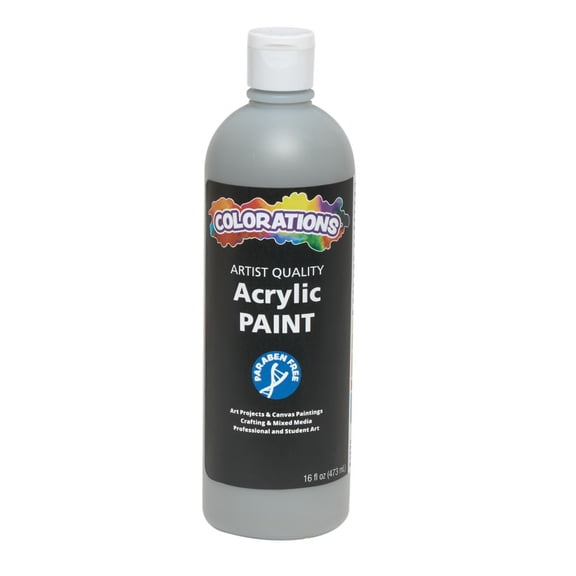 Colorations Paraben-Free Acrylic Paint - 16 oz. Grey
