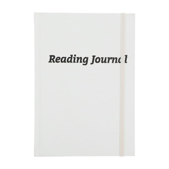 WEUVEB Book Tracker Journal A5 Reading Diary Notebook Linen White 1Pcs for Book Lovers Christmas