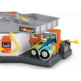 thumbnail image 3 of Fisher Price Rev 'n Go Garage Race Car Stunt Track w/ Two Cars | X5855, 3 of 8