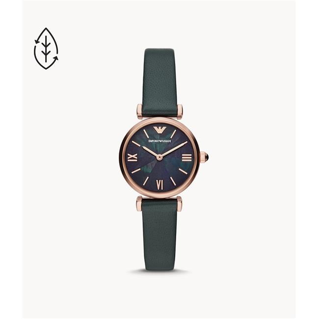 Emporio Armani Rose Gold Tone green Leather Ladies Watch AR11400 Walmart