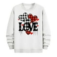 thumbnail image 5 of BVOFAR Valentines Shirts for Men Long Sleeve Plaid Sweatshirts Love Heart Graphic Sweatshirt Oversized Pullover, 5 of 6
