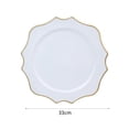 thumbnail image 2 of 10 platos para servir reutilizables para fiestas, vajilla ligera para mesa. Blanco, 2 of 9