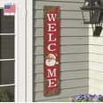 thumbnail image 4 of My Word! Welcome Santa Face Christmas Holiday Porch Board Welcome Sign & Porch Leaner for Front Porch Deck Patio or Wall - Indoor Outdoor Farmhouse Rustic Vertical Home Decor 8"x46.5", 4 of 5
