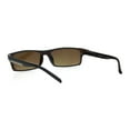 thumbnail image 4 of Mens Narrow Rectangular Plastic Powered Sun Reader Reading Glasses Brown 3.5, 4 of 4