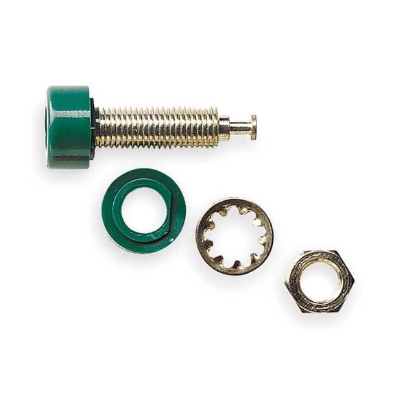 Pomona Electronics Banana Jack, 5000VDC, 15A, Blk, PK10 1581-0-G/10P