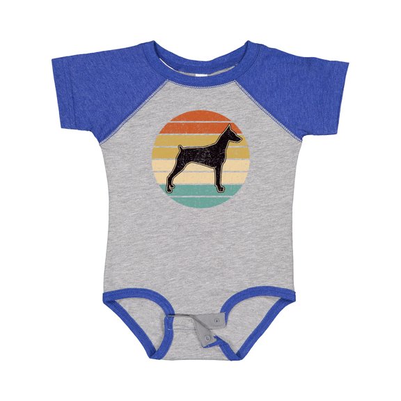 Inktastic Doberman Dog Retro Sunset Boys or Girls Baby Bodysuit