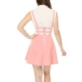 thumbnail image 5 of MODA NOVA Junior's Party Costume Elastic Waist Cut Out A Line Mini Suspender Skirt Pink 2XL, 5 of 5