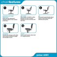 thumbnail image 2 of Safco Poise Executive Mid Back Seating - Chaise - Accoudoirs - en Forme d'Anneau - Pivotante - polyester - Bordeaux, 2 of 2