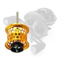 thumbnail image 3 of Carrete de pesca kusrkot baitcasting poco profundo de aluminio ligero dorado, 3 of 8