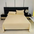 thumbnail image 2 of BallsFHK Solid Color Bed Sheet Set, Cotton Household Bedding, Dormitory Bedding, Plain Sheet For Twin Size Beds, Soft Cotton Bed Linen, 2 of 5