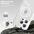 thumbnail image 3 of Transparent Magnetic Case Designed for Apple iPhone 15 Pro Max Clear Magnetic Case for Rugged Shockproof Strong Magnetic Military Grade Drop Protection Phone Case for Apple iPhone 15 Pro Max, White, 3 of 6