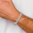 thumbnail image 6 of Stainless Steel Bracelet Men's Link, Other 9 mm 8.5 in Chisel Brushed and Polished Link, 6 of 6