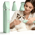 thumbnail image 5 of EXLEAF 2026 New 4-In-1 Pet Hair Shaver, Pet Clippers for Dogs Electric Dog Trimmer for Paws, Pet Clippers Low Noise Cordless Quiet Hair Clippers Set, Paw Trimmer for Dogs Cats Pets (Green), 5 of 7