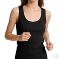 thumbnail image 5 of BILIKEYU Womens Sleeveless Scoop Neck Tank Top Ribbed Fitted Summer Basic Slim Cute Tops Casual Basic Slim Fitted Racerback Workout Going Out Shirts, Black, 5 of 9