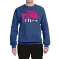 thumbnail image 2 of I Wear Pink for My Mom Survivor Awareness Unisex Crewneck Graphic Sweatshirt, Vintage Heather Blue, X-Large, 2 of 3