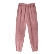 BLVB Women's Warm Plush Pajama Pants Soft Fluffy Sleep Pants Comfy Fuzzy Lounge Pants Fleece Pj Bottoms Sleepwear