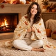 thumbnail image 7 of SLYNSHome Fall Throw Blanket Cute Chicken Goose Pumpkin Print Soft Flannel Fleece Cozy Lightweight Decorative Blanket For Couch Sofa Bed Thanksgiving Home Decor, 7 of 7