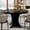 Black, variant on Modern Faux Marble Dining Table, 63" Rectangular 4-6 Seater Wood Table with Sturdy Base, Kitchen Living Room Dinner Table